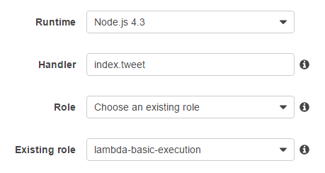 AWS Lambda configurations